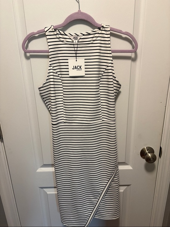 Jack by BB Dakota Dresses & Skirts - Jack by BB Dakota Black & White Striped Sleeveless Midi Dress